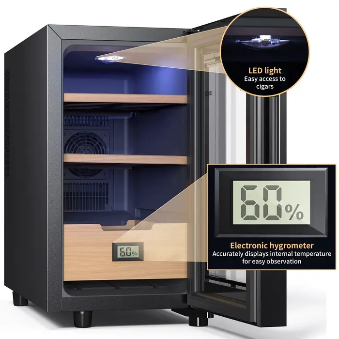 Humidificateur électrique 23L capacité de 150 points avec casques espagnols 93.Wood et NO-23A MELEle