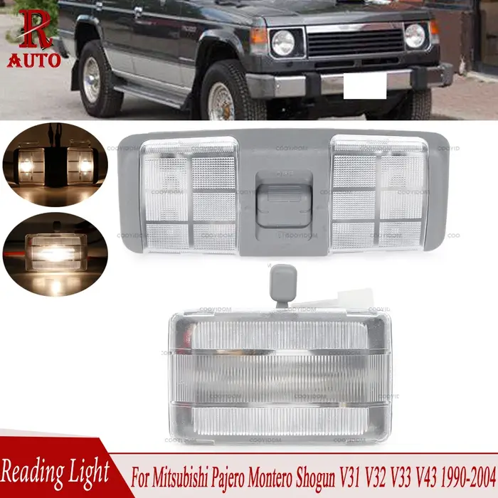 R-AUTO Pour Mitsubishi Pajero Montero Shogun V31 V32 V33 V43 1990-2004 NikLecture Lumière Toit avant