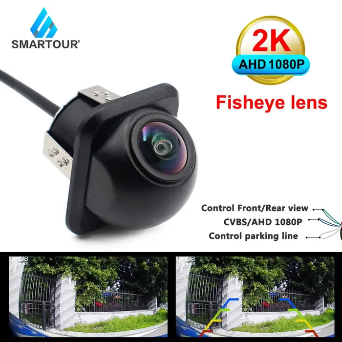 Smartour-Caméra de recul CVBS pour tous les moniteurs DVD Android, vision nocturne, lentille fisheye