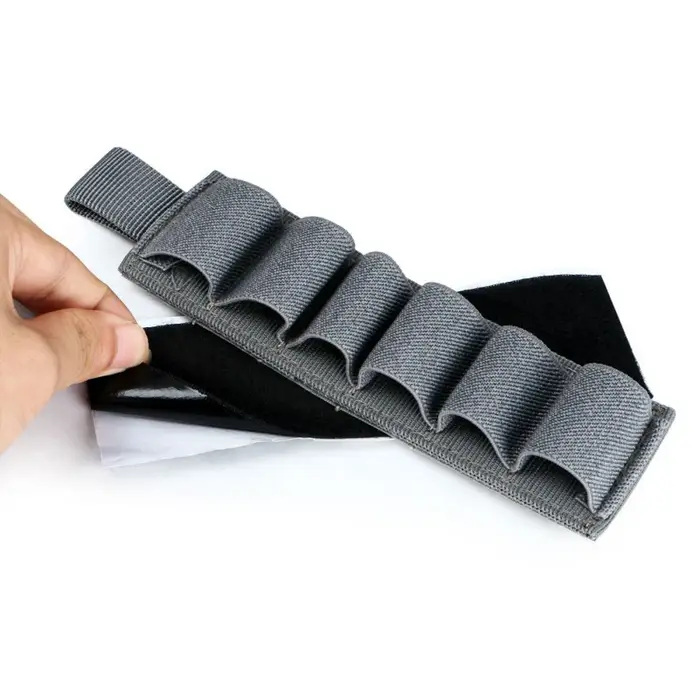 Support de coque de fusil de chasse rond tactique d'extérieur, support de recharge de balle de pistolet de munitions avec autocollant de support adhésif pour calibre 12