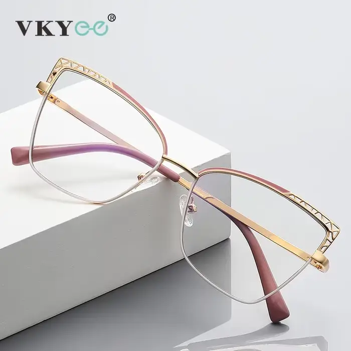 VICKY mode cadre optique marque Design femmes lunettes peuvent personnalisés Prescription Anti-lumiè