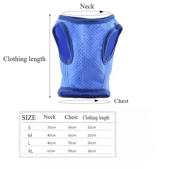 Gilet d'été pour animaux de compagnie, prévention des coups de chaleur et refroidissement, vêtements