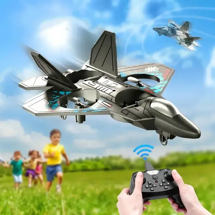 Avion RC haute performance 2.4G L0712: hélicoptère planeur de chasse en mousse EPP à détection de gravité avec lumière