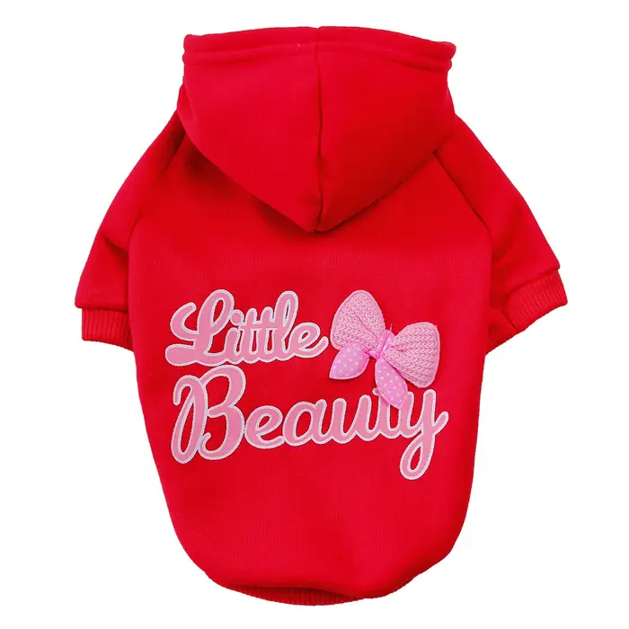 Sweats à capuche en coton avec lettres imprimées pour petits et moyens chiens, sweat-shirt perforé, 