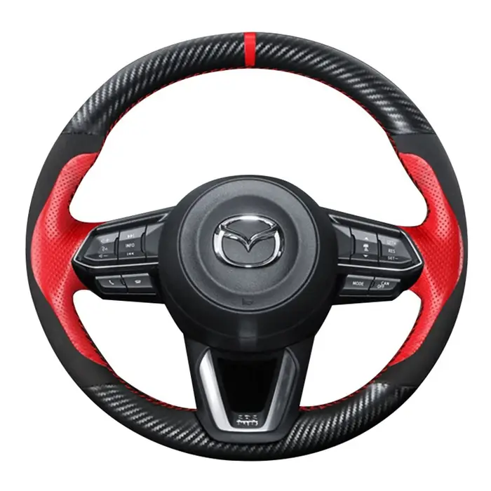 Couvercle de volant de voiture personnalisé, bricolage 100% adapté à Mazda 3 Axela 2017-2018 Mazda 6