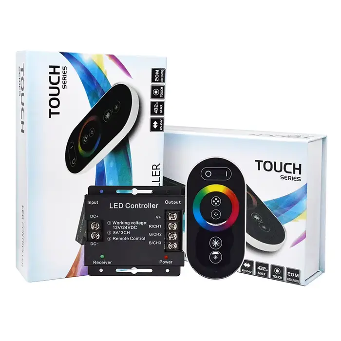 Contrôleur de lumière de bande LED, télécommande tactile, 30A6 touches, variateur Cct Rgb smd cob, p