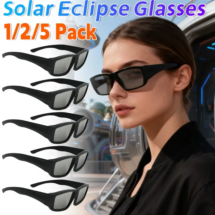 Lot lunettes éclipse solaire UV resistant - Protection observation soleil certifiée pack 1/2/5 paires chasse