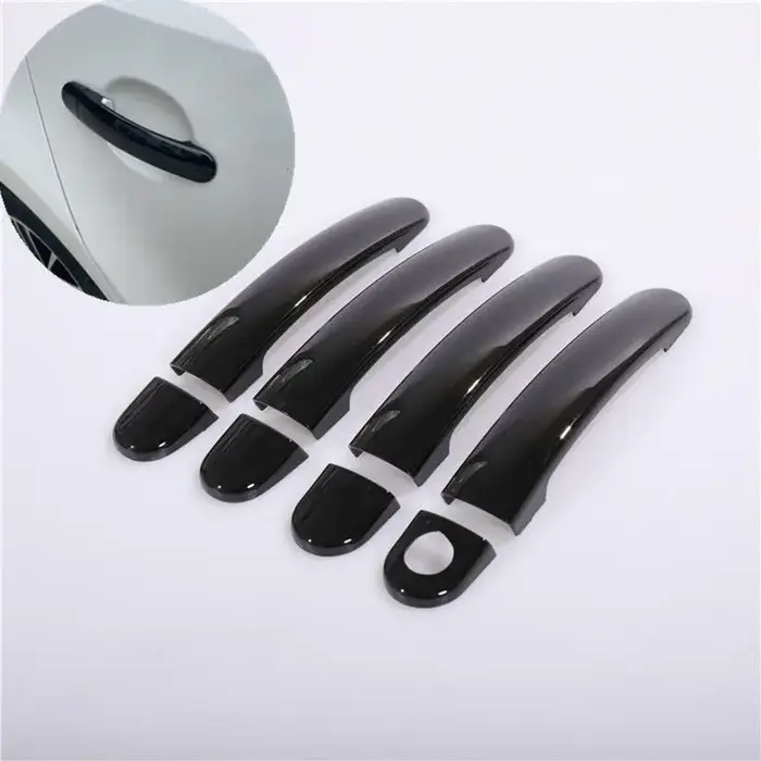 Autocollants de style pour poignée de porte de voiture, noir brillant, Chrome, pour VW Golf 4 MK4 Vo