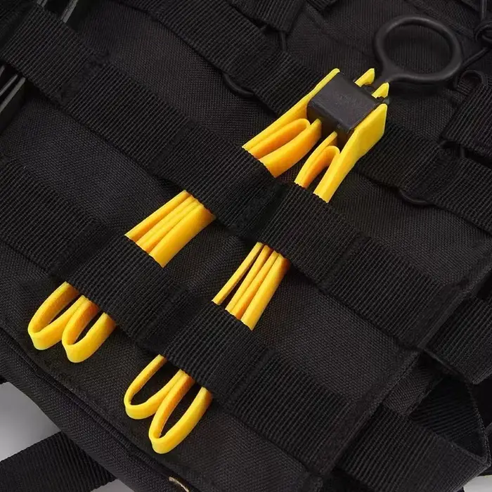 Menottes plastique tactique câble tie jaune équipement militaire chasse survivalisme