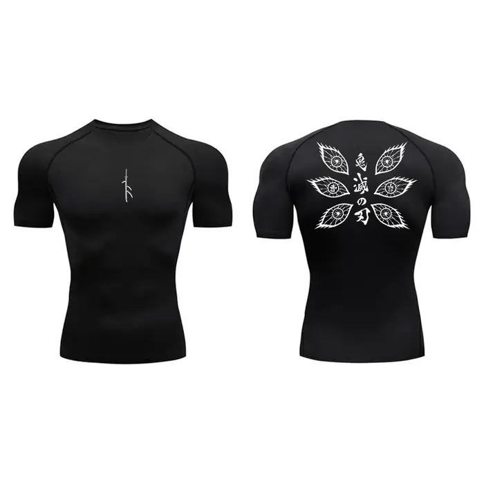 Chemise de Compression à imprimé graphique pour hommes, T-Shirt d'entraînement de gymnastique, de co