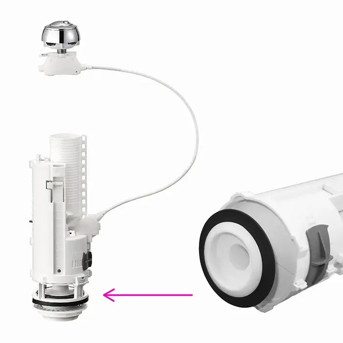 Joint en caoutchouc de valve de chasse d'eau étanche pour toilettes Siamp blanc et jaune adapté aux toilettes Skipper 45 et Storm 33A pour une utilisation durable et sans fuite