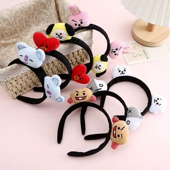 Bandeau BT21 koya RJ Shooky Man Tata Chimmy Cooky, dessin animé créatif, poupée mignonne, bandeau de
