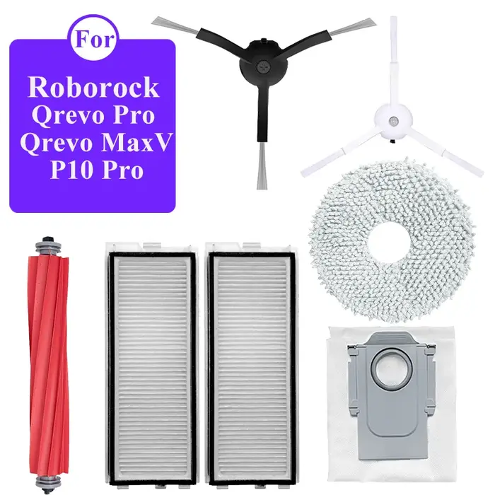 Pièces de rechange pour aspirateur Roborock Qrevo Pro, Qrevo MaxV, Qrevo S, P10 Pro, brosse latérale