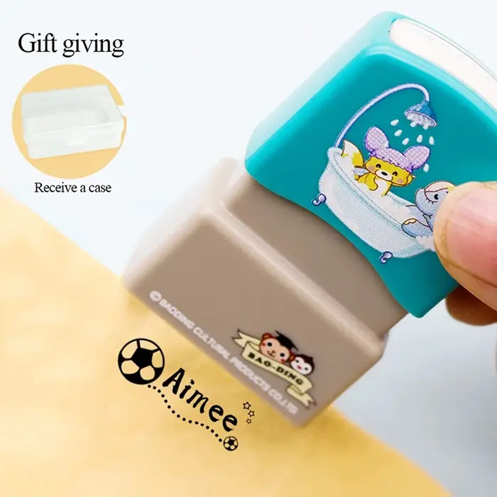 Tampon nominatif personnalisé pour vêtements de bébé enfant professeur mignon DIY pour garderie école maternelle usage quotidien cadeau spécial