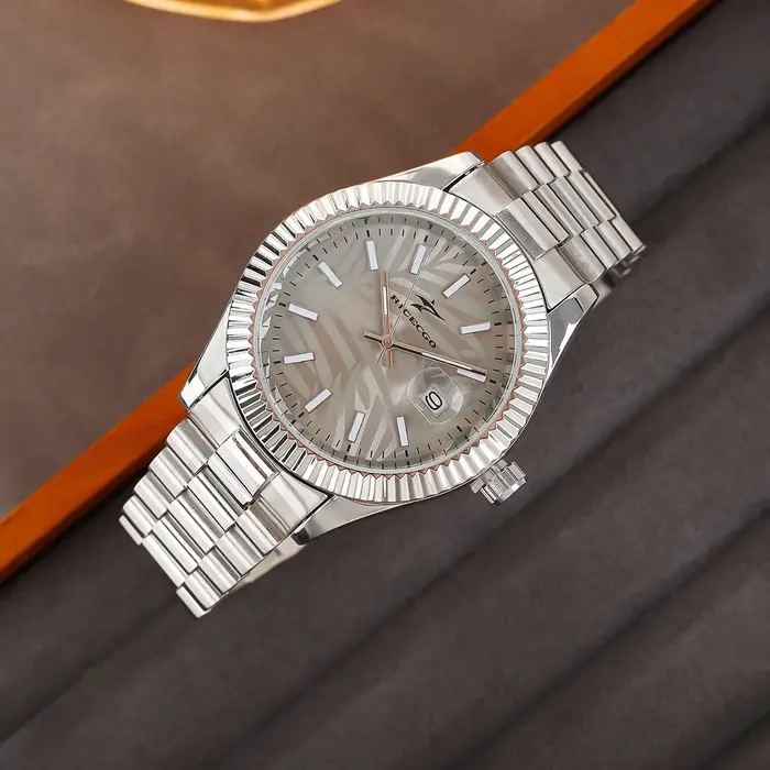 Montre homme chronographe acier inox - Style rétro business classique - Mouvement quartz mode masculine