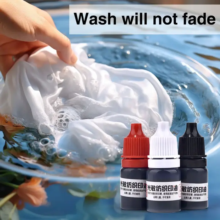 Encre Imperméable pour Textiles 5ml Personnalisation Vêtements Accessoires Cadeaux Occasions Spéciales