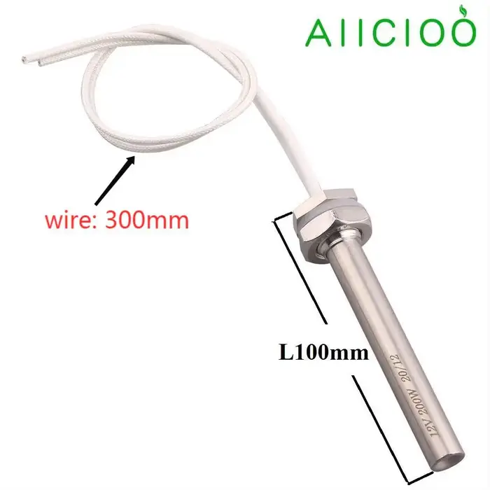 Élément chauffant à cartouche d'immersion 12V, filetage M16 en acier inoxydable 304 50W 100W 150W, e
