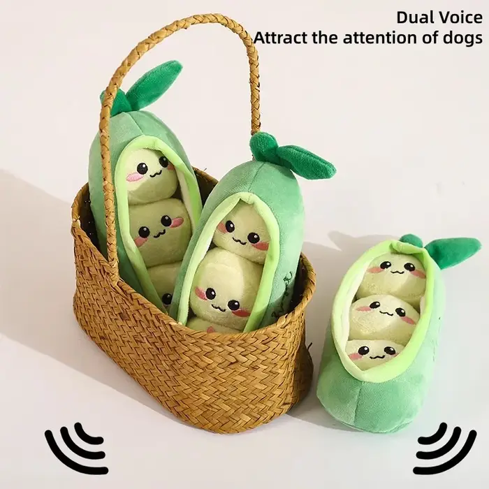 Jouet pour chien en forme de coque de pois