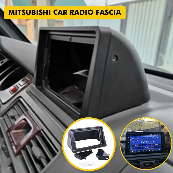 Fascia d'autoradio pour Mitsubishi, Pajero, Montero V31, Cheetah, Kingbox, cadre stéréo, plaque, ada