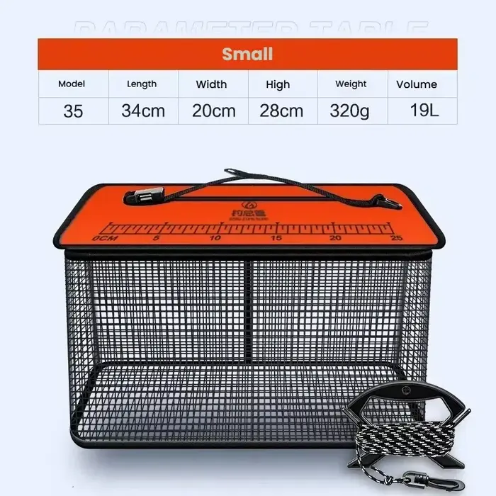 Panier à poisson flottant, seau de pêche pliable, filet de pêche pliable portable pour ranger les éq