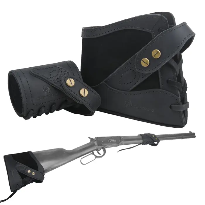 WAYNE'S DOG 1 ensemble cuir sans perceuse fusil pistolet harnais crosse recul Pad protecteur crosse 