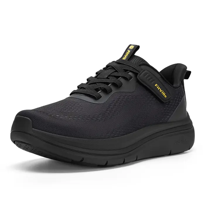 FitVille – chaussures de marche larges pour hommes, chaussures de course légères, baskets avec souti