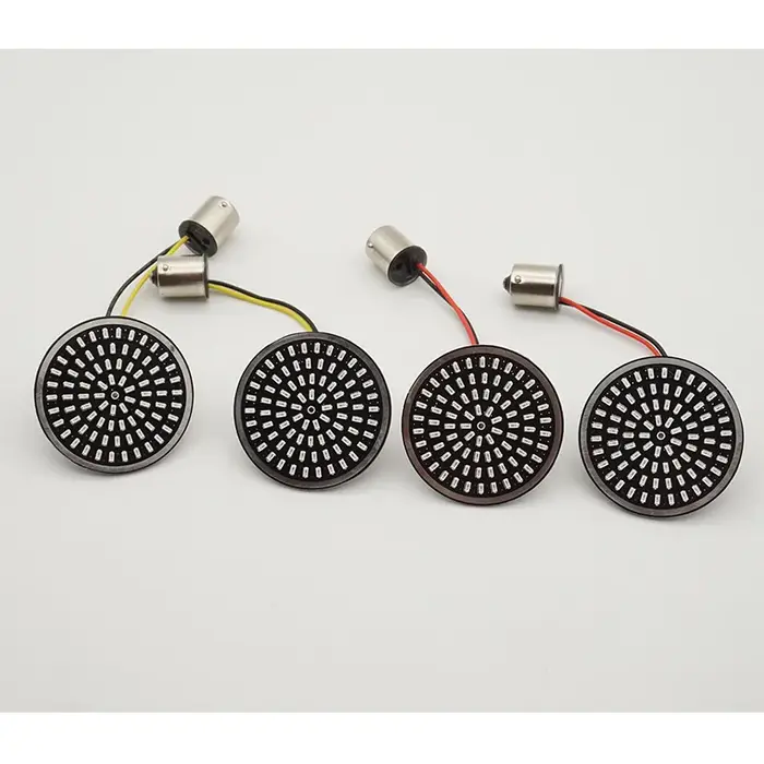 Kit d'ampoules LED pour clignotants avant et arrière, couvercle de lentille fumée, Harley Touring, o