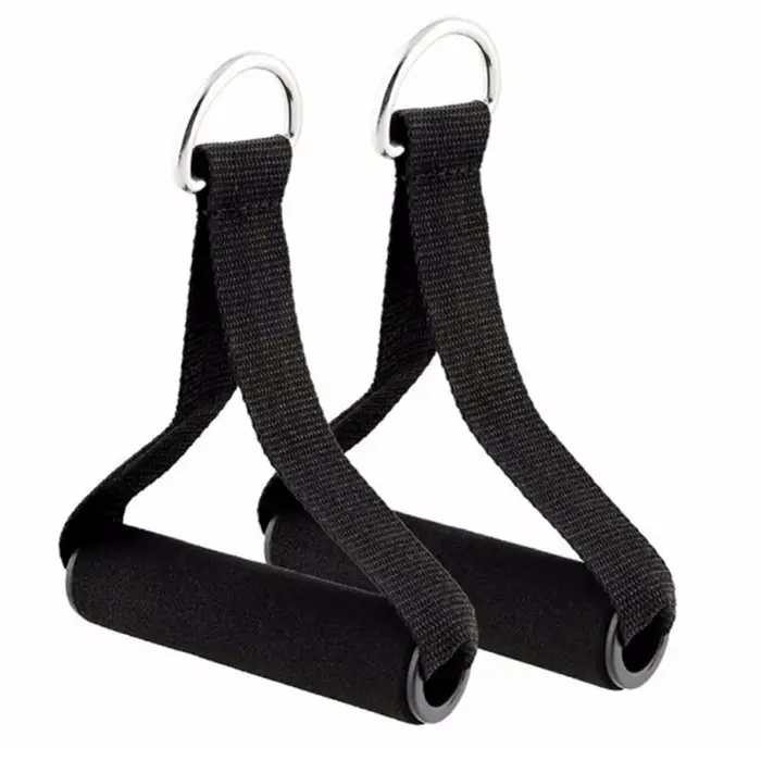 1 paire de poignées de corde de traction, accessoires de Fitness, bande d'exercice, poignée de rally