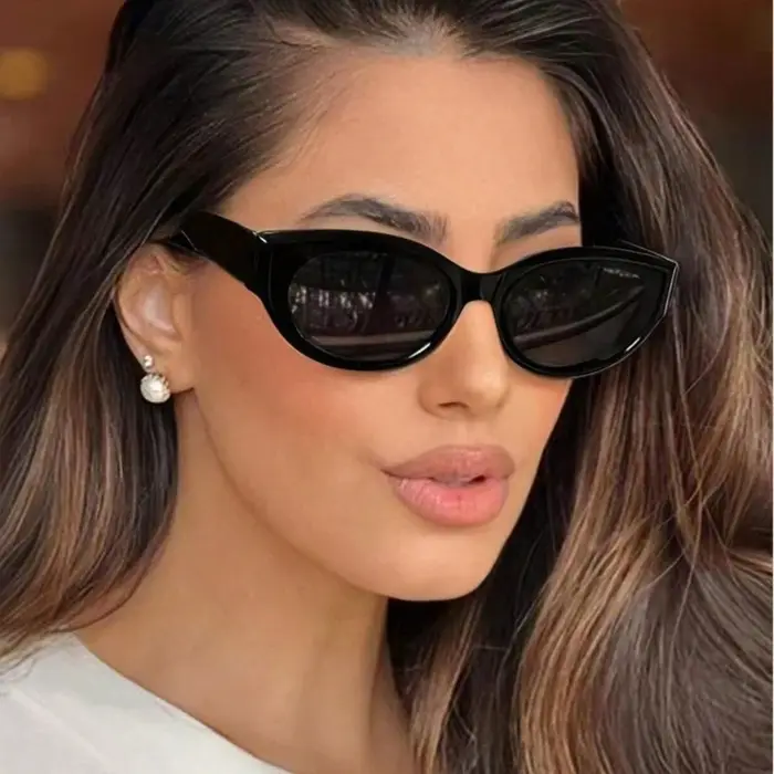 Lunettes de soleil cat eye vintage pour femme - Modèle casual multi-couleurs UV400 - Marque designer