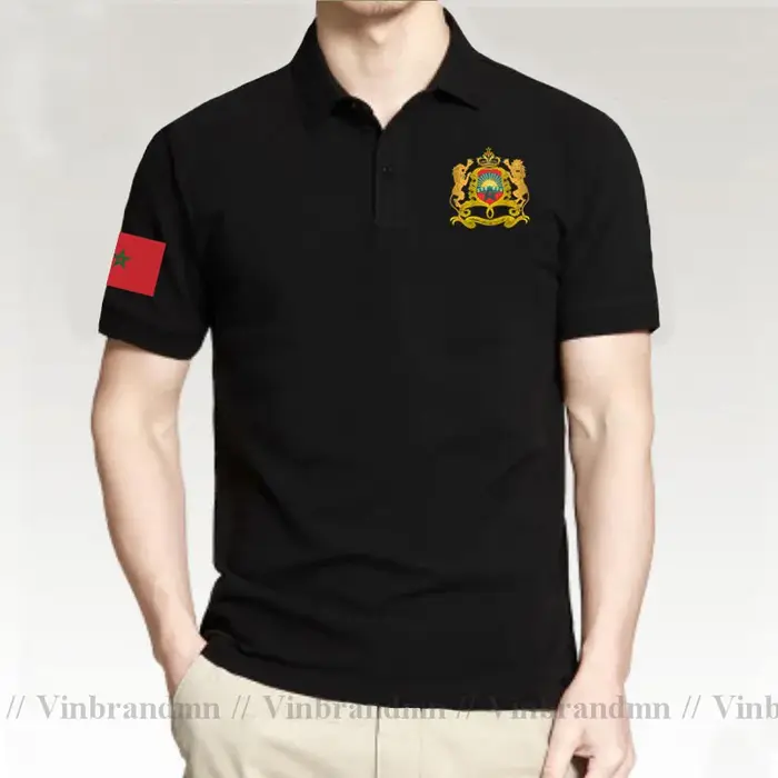 Le royaume occidental du Maroc marocain hommes Polo mode Nation équipe chemise vêtements de sport ha