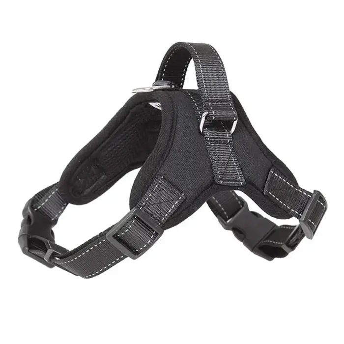 Harnais de selle pour chien, harnais réfléchissant réglable pour animaux de compagnie, sans traction