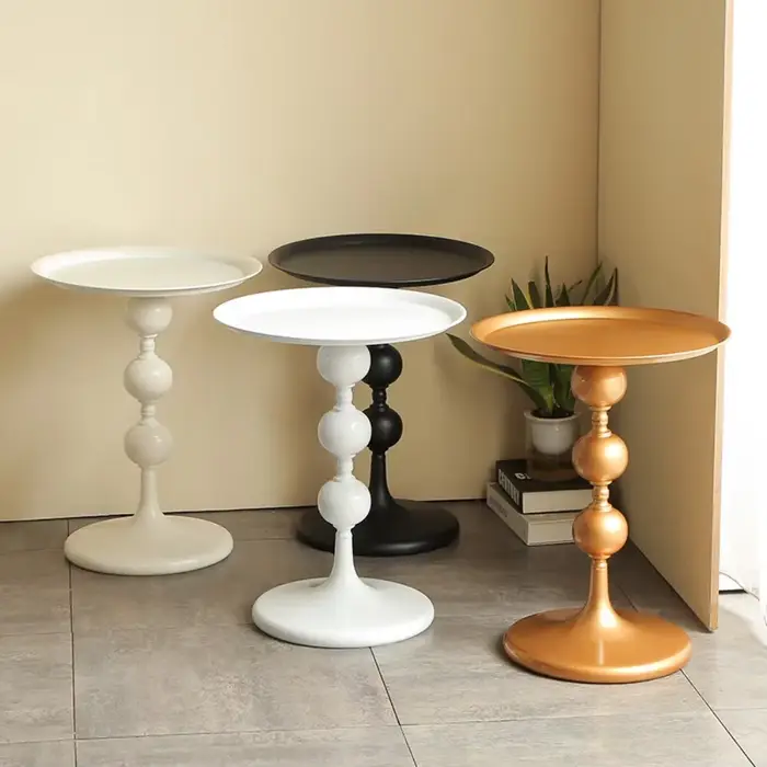 Petite Table Basse Ronde Nordique, Rangement de Canapé, délégations Moderne, Salon, Chambre à Couche