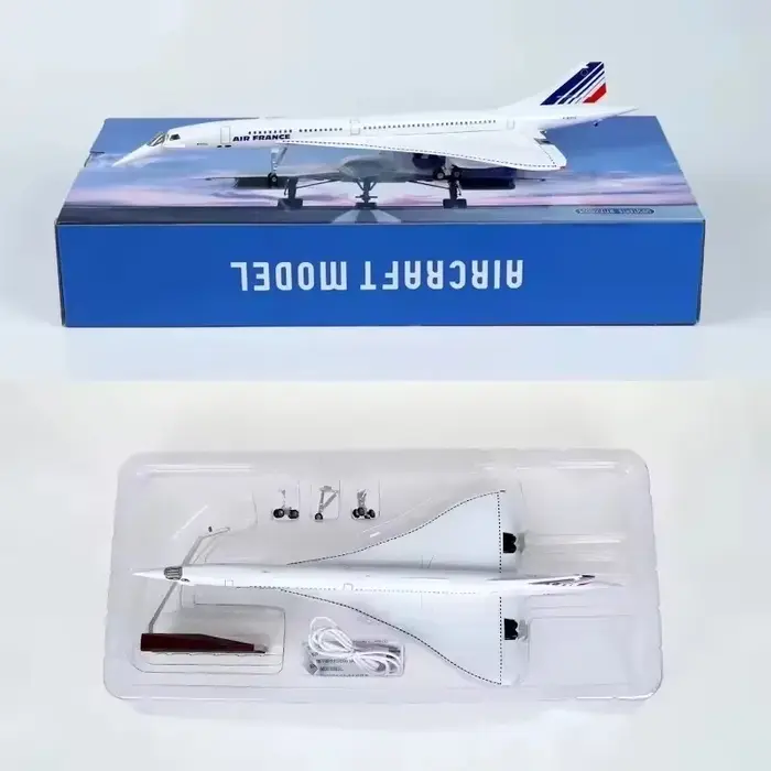 2025 nouveau 1:125 échelle résine moulé sous pression Air France Concorde voies aériennes avec modèle d'avion léger
