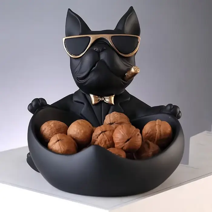 Bouledogue français résine Sculpture chien Statue décoration