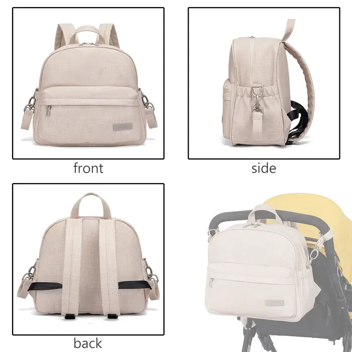 Soboba élégant sac à dos à couches pour femmes solide mode imperméable grande capacité multi-fonctio