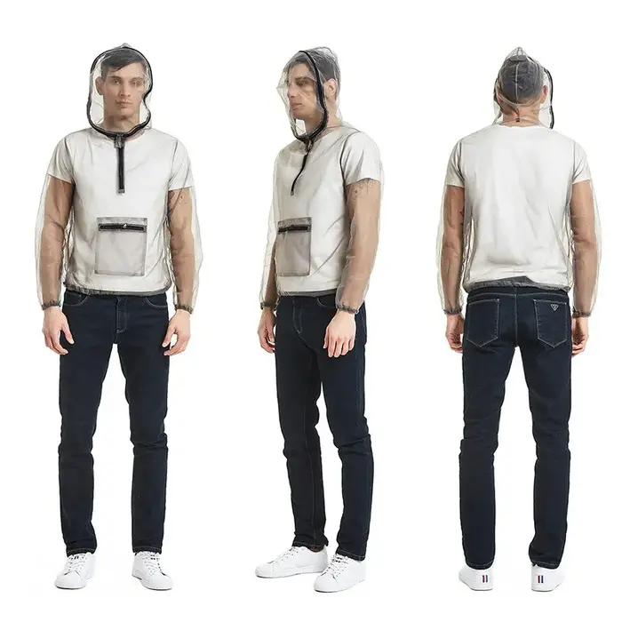 Veste de protection respirante anti-insectes avec maille anti-moustiques pour randonnée pêche sauvage femmes hommes activités plein air