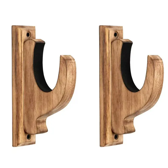 Support mural en bois pour pistolet, 2 pièces, support mural pour fusil, épée, arc, présentoir fixe,