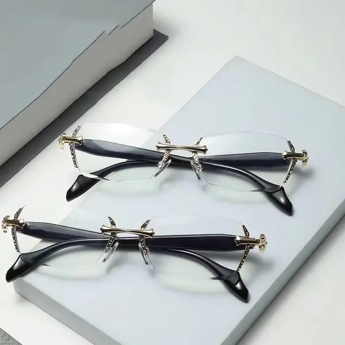 2024 rétro sans cadre Ultra léger femmes hommes lunettes de lecture bloquant la lumière bleue ordina