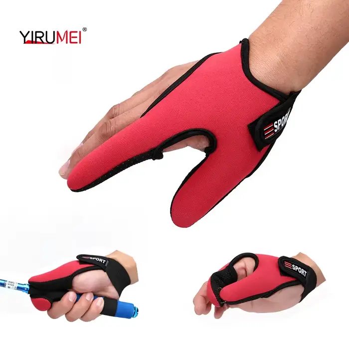Gants de pêche 2 doigts protecteur respirant anti-dérapant Anti-coupure