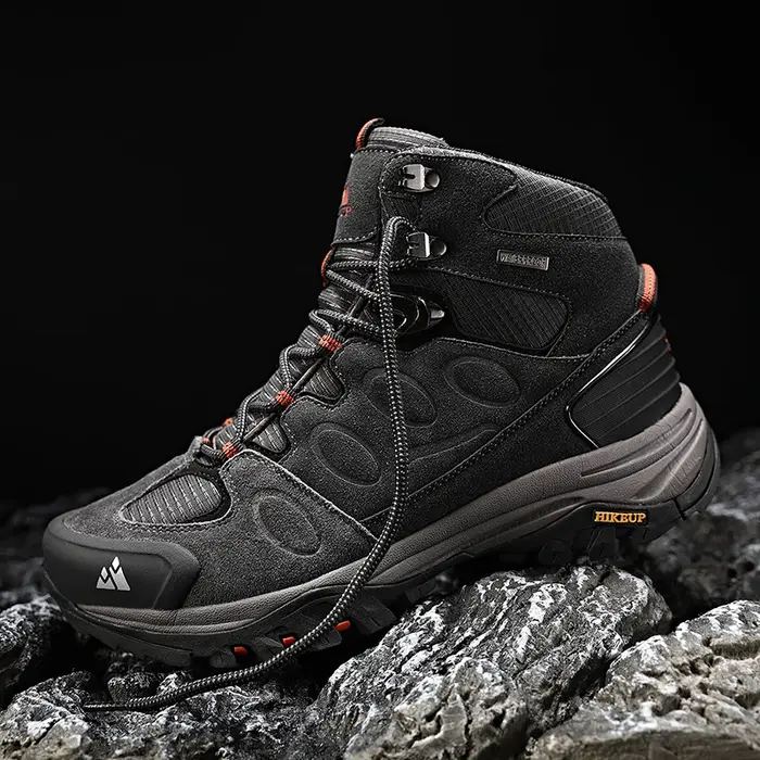 HIKEUP haut de gamme hommes botte de randonnée hiver chaussures de plein air à lacets antidérapant S