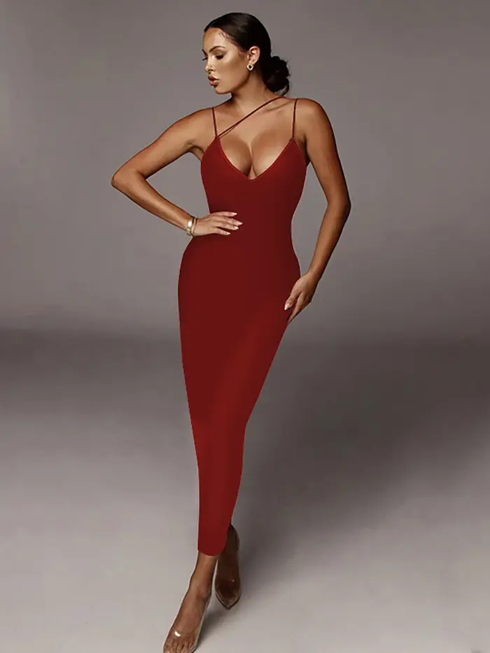 Vêtements d'été 2026 en gros pour les entreprises : Robe midi moulante léopard Dulzura pour femme, i