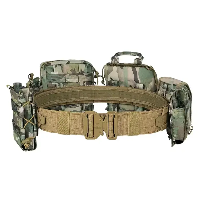 YAKEDA – ceinture de combat Molle, ceinture de Combat tactique Airsoft robuste avec pochettes 8 en 1