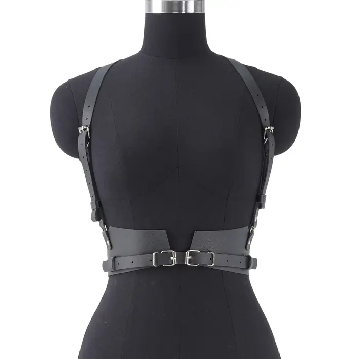 Ceinture décorative Punk pour femmes, Style de rue, ceinture à bretelles réglable, harnais Corset, a