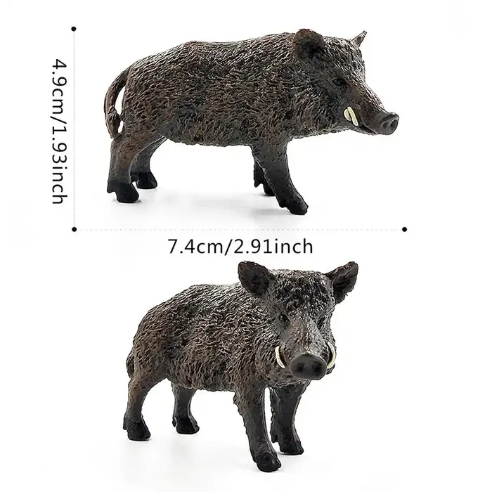 Jouets de sanglier réalistes, figurines de cochon sauvage simulées, jouets éducatifs et de collectio