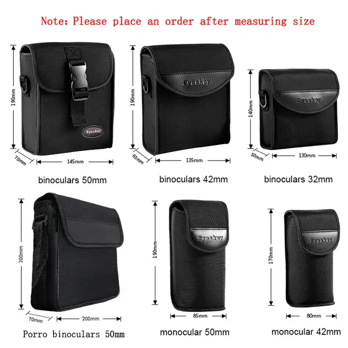 Sac étui waterproof pour jumelles 32/42/50mm transport protection qualité épaule messager