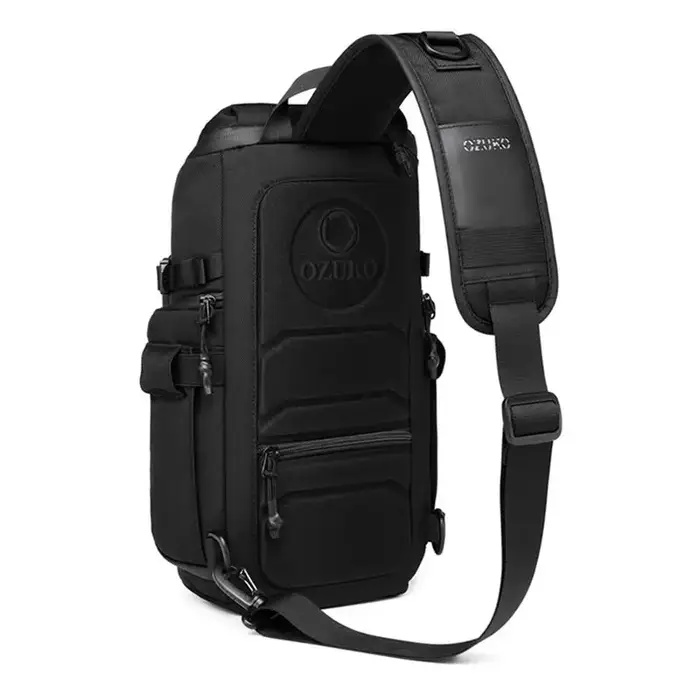 OZUKO hommes sacs de poitrine Sports de plein air tactique bandoulière sacs à bandoulière mâle étanc