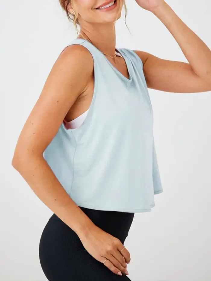 Débardeur de Yoga respirant à dos nageur pour femmes, gilet d'entraînement, de Fitness, de course à 