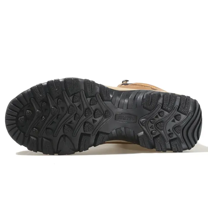 HUMTTO – bottes de randonnée en cuir imperméables pour hommes, chaussures de sécurité d'extérieur, b