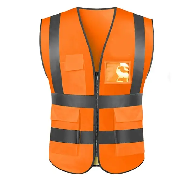 Gilet de sécurité réfléchissant pour femmes et hommes, haute visibilité, avec poches, fermeture écla