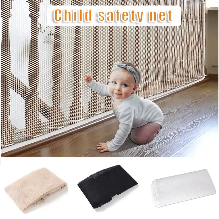 Filet de sécurité pour escaliers et balcons en polyester épais pour enfants, clôture de pont et barrière de sécurité pour animaux, utilisation intérieure et extérieure